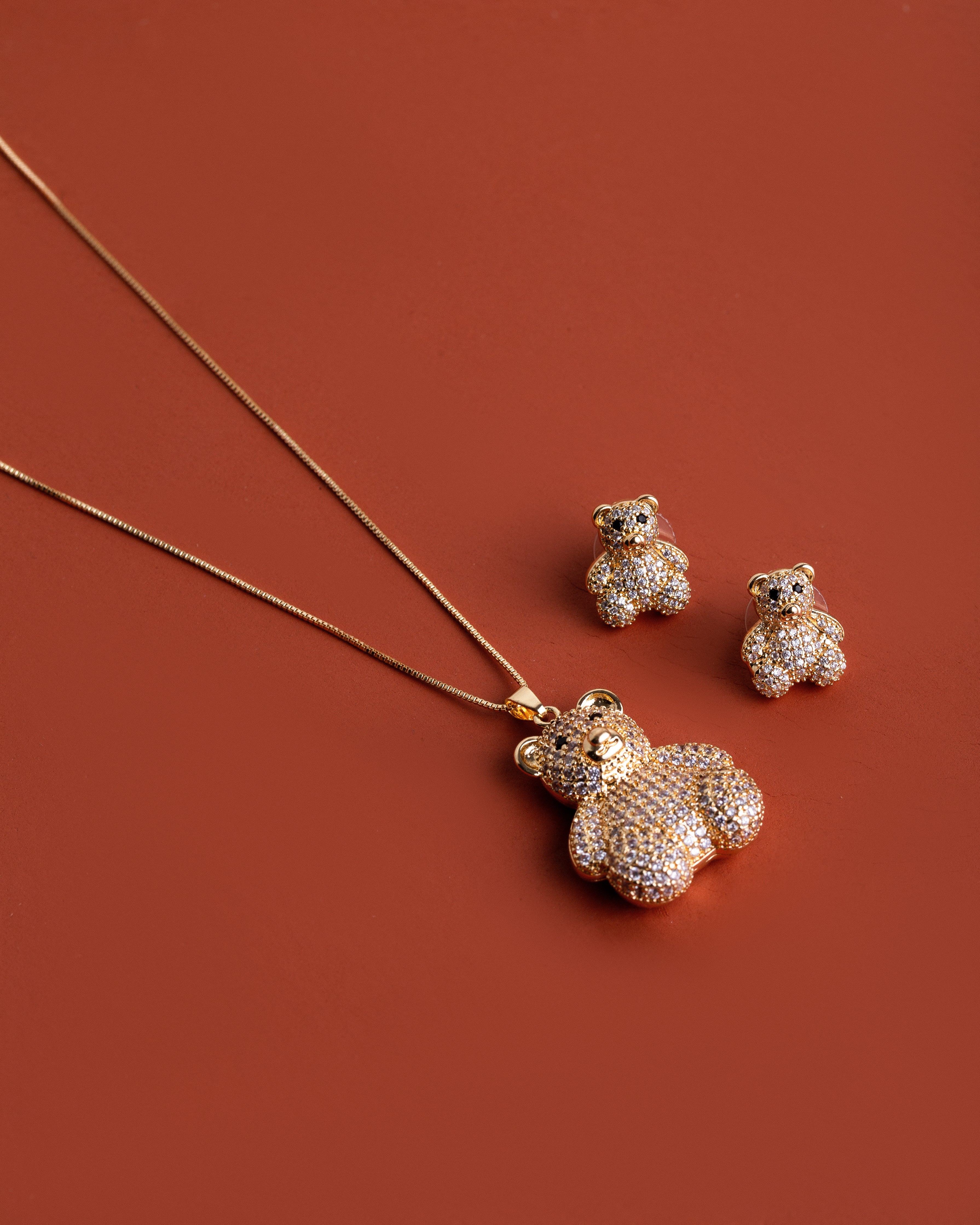 Colar e brinco Ursão