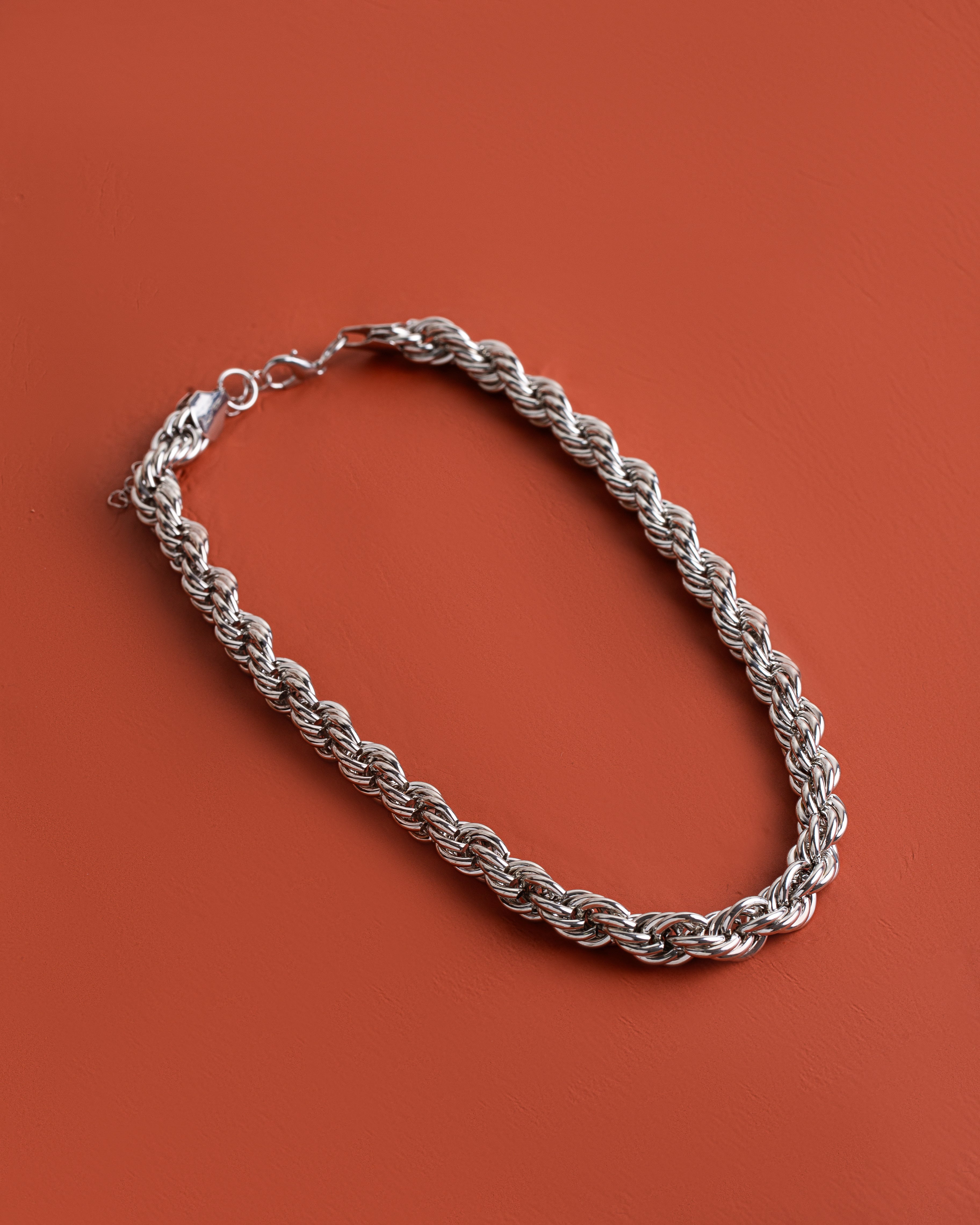 Colar Corda Grossa Prata