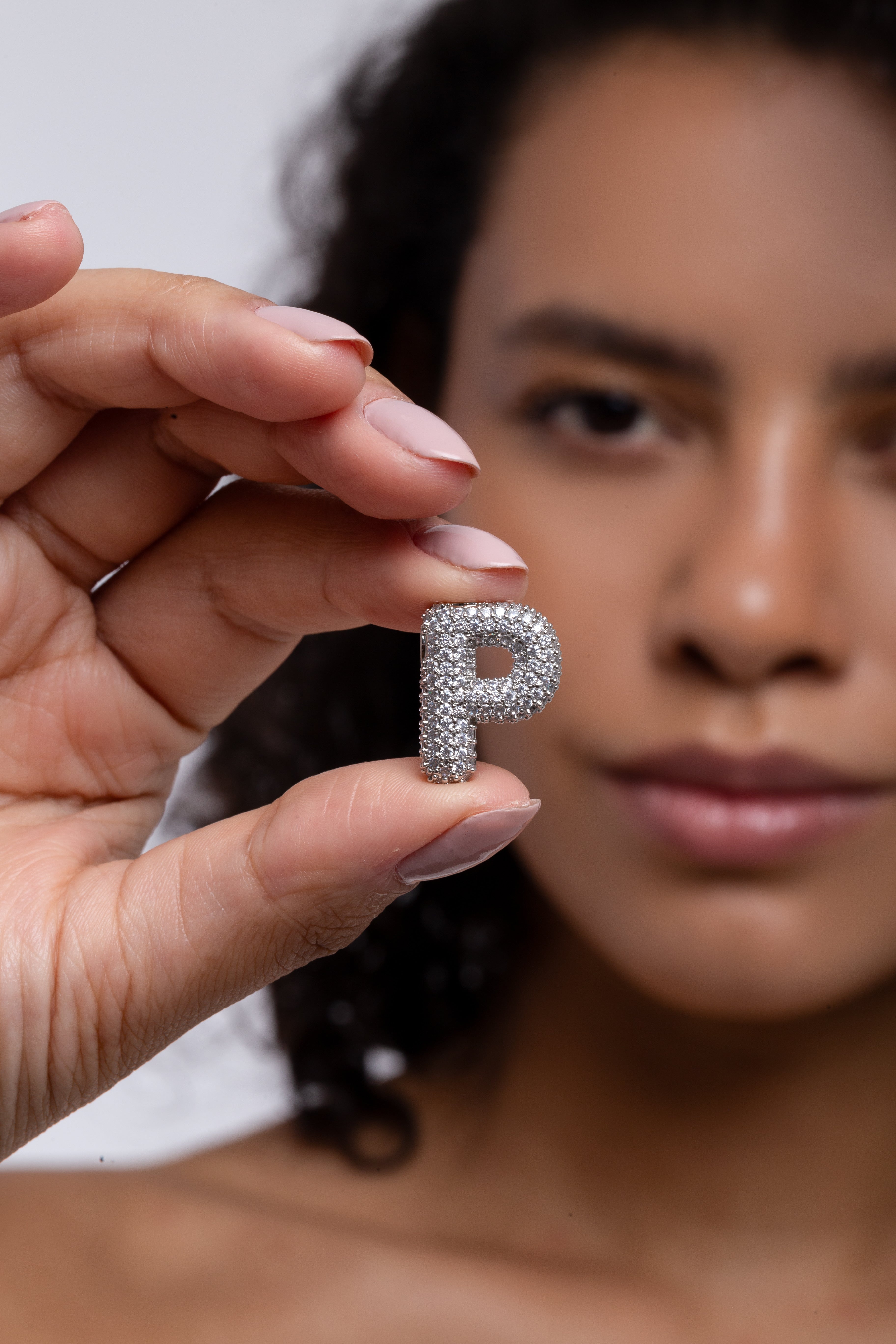 Letra Extra Cravejada Prata (apenas letra)