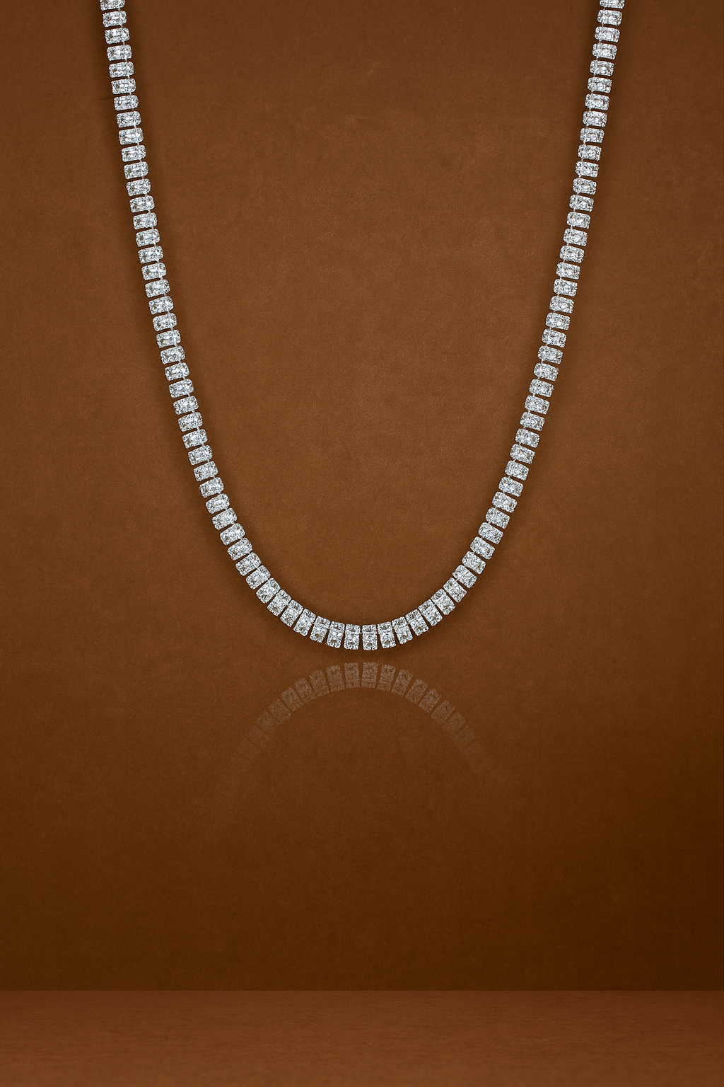 Colar Riviera Baguette Prata