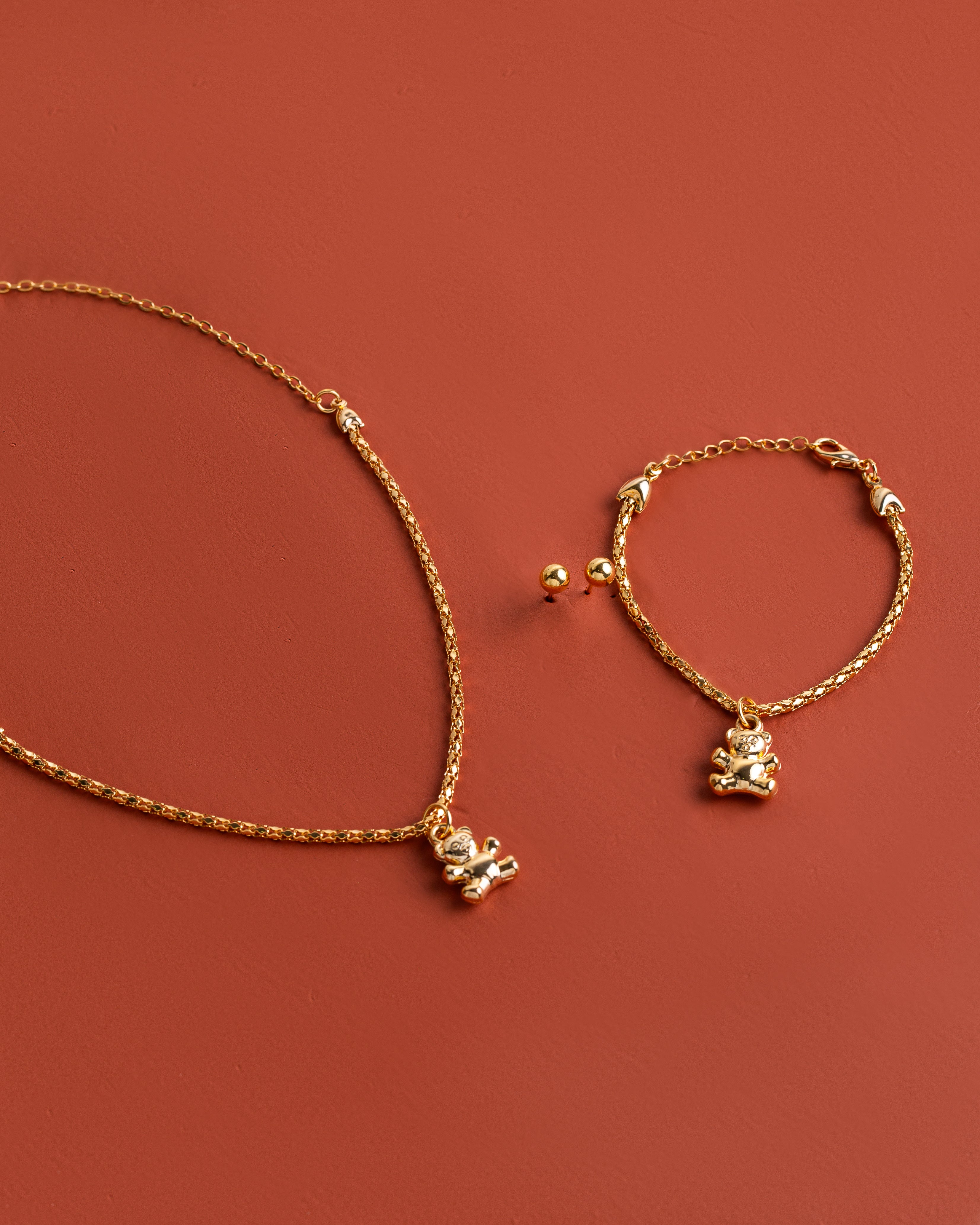 Kit Colar Ursinho Dourado (INFANTIL)
