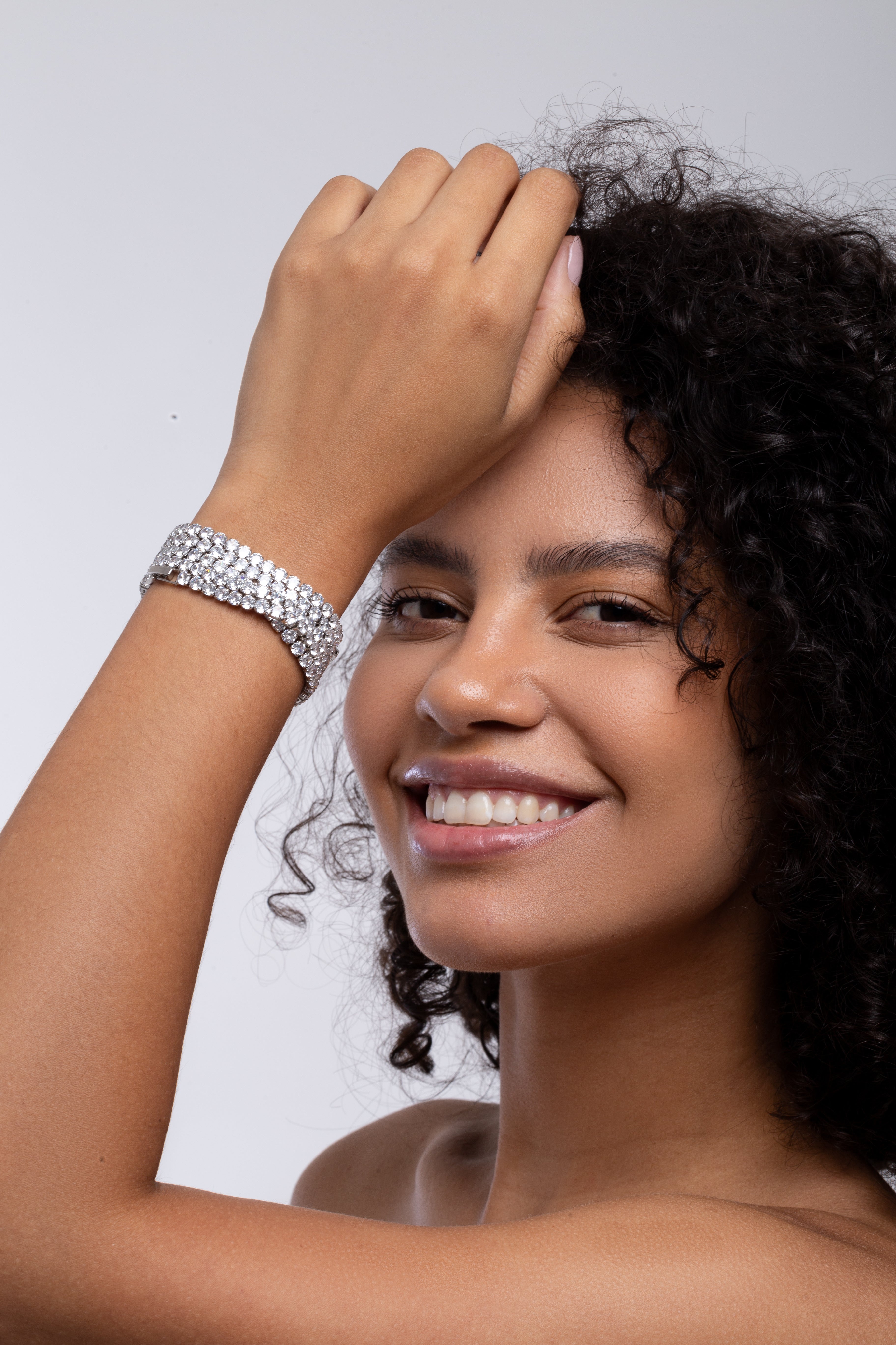 Pulseira Strass Prateado
