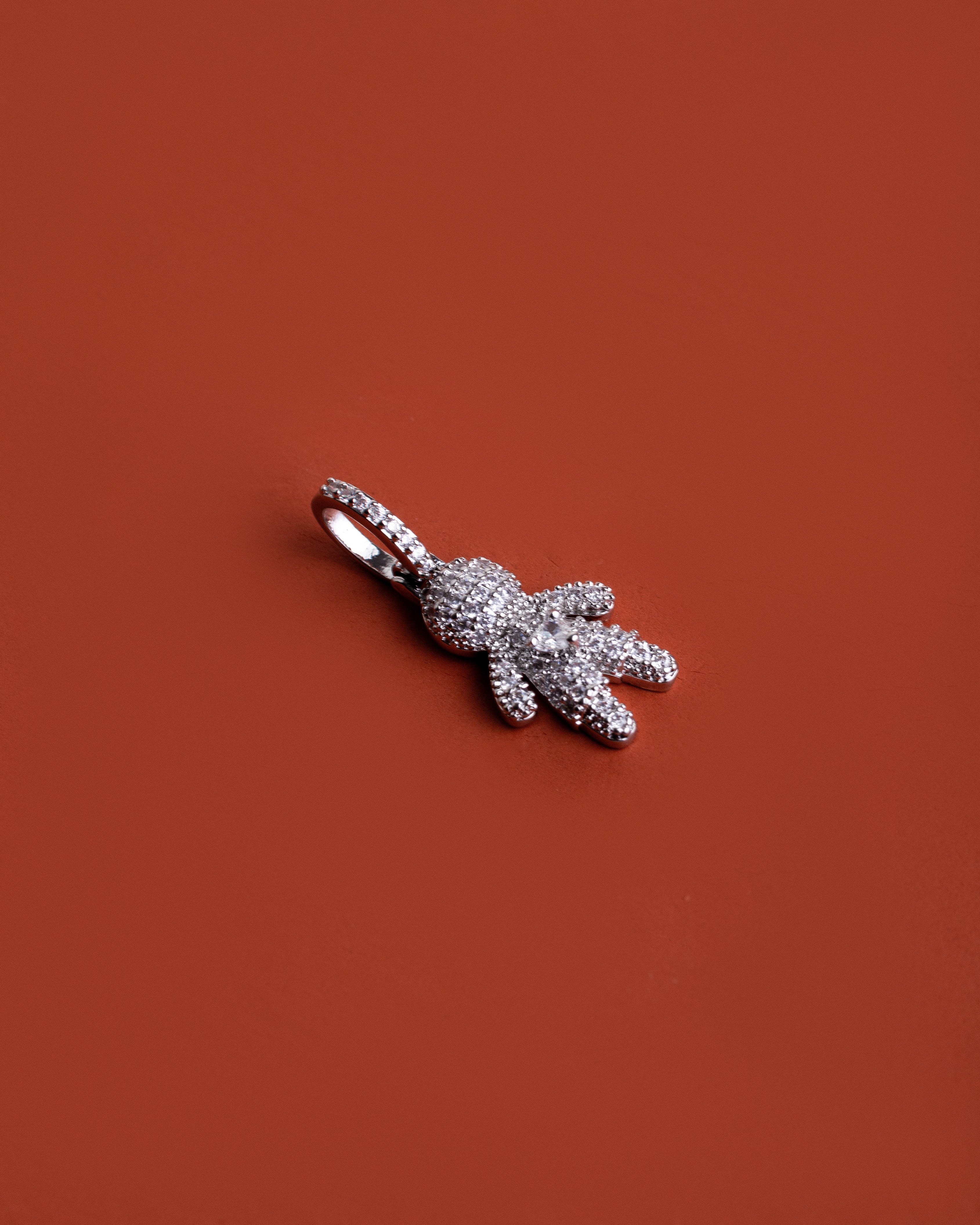 Colar Strass com pingente Prata
