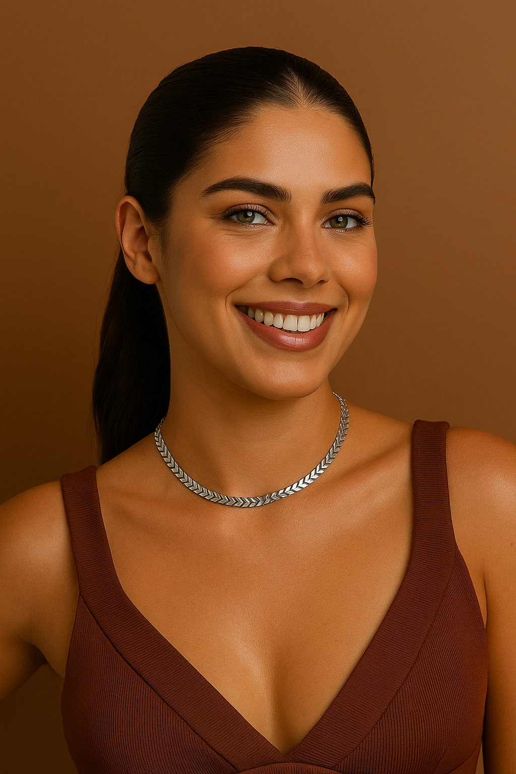 Choker Seta Prata