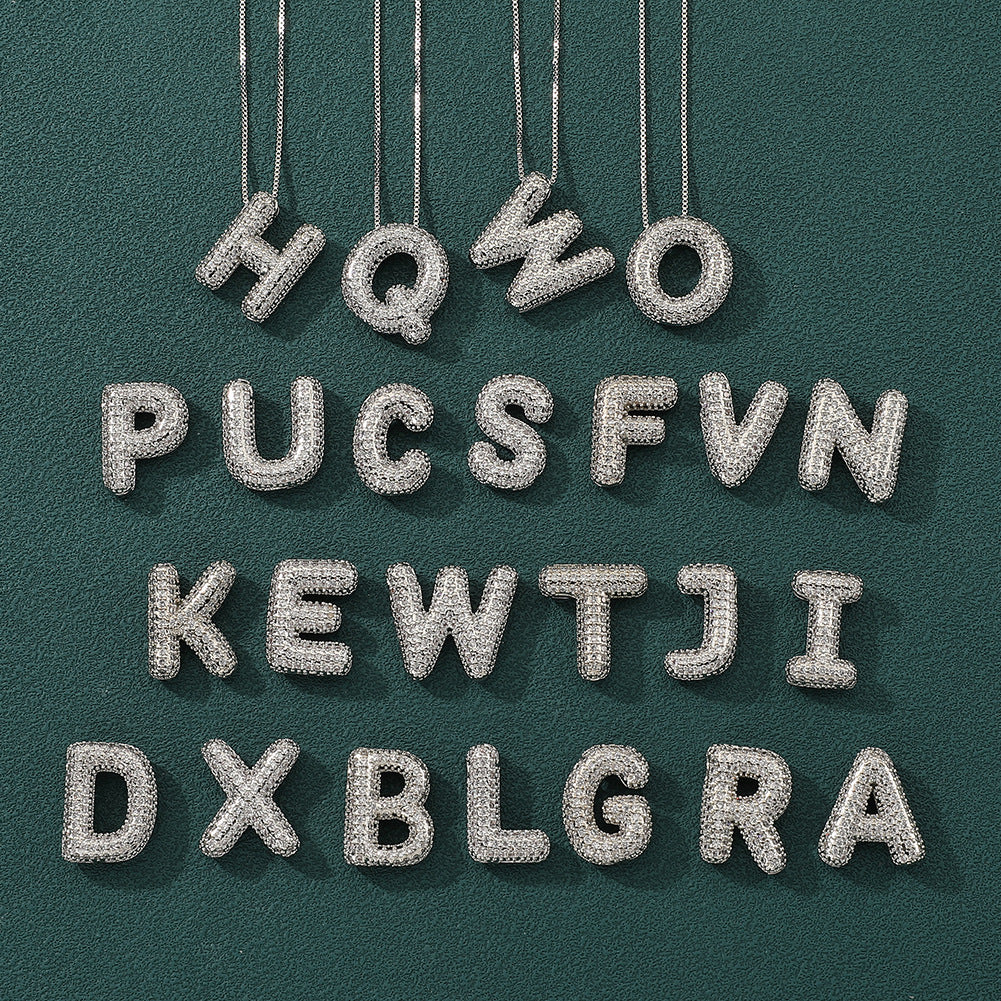 Colar Letra Cravejada + Brinco Gota